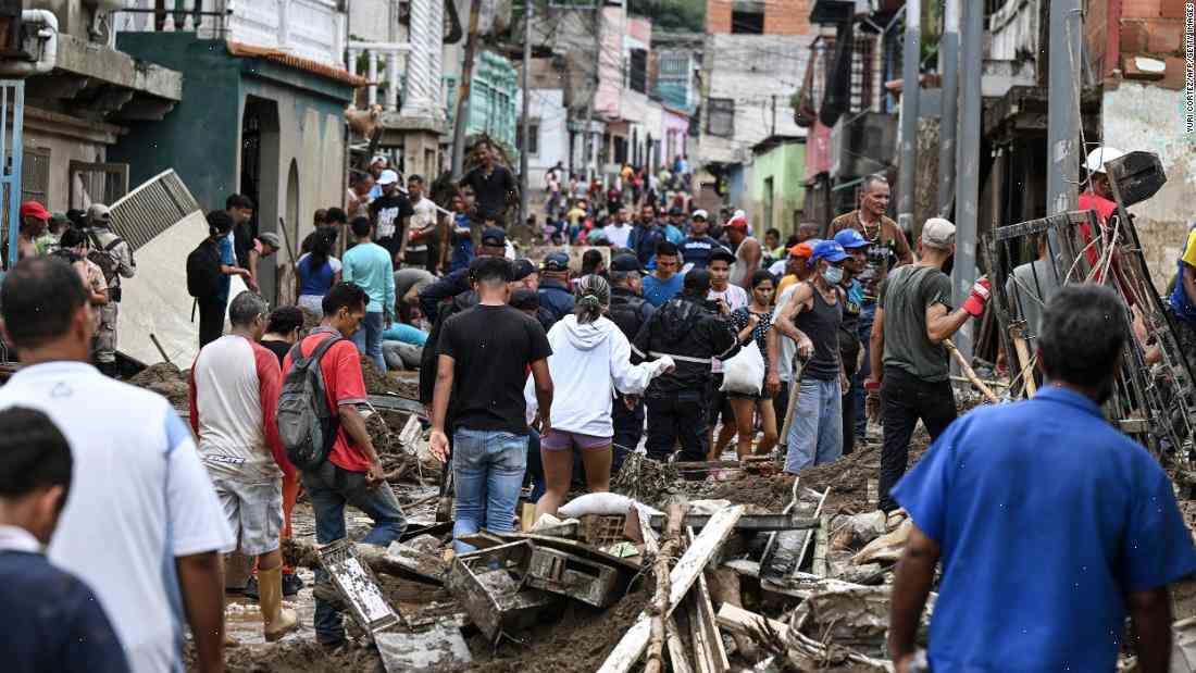 Survivors of a landslide in Venezuela say 39 people are dead and dozens are missing